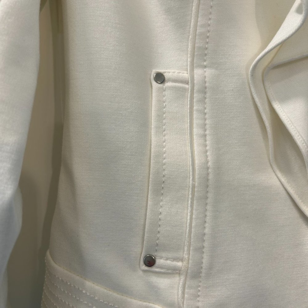 COPY - Ruffle-Front Ponte Jacket - Picture 3 of 13